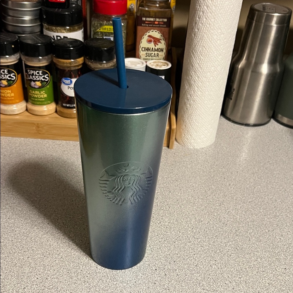 Starbucks Gradient Blue Tumbler with Straw